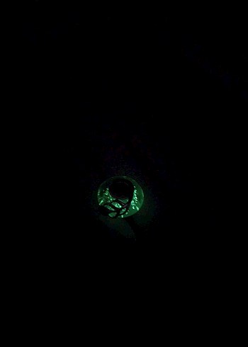 Karanlıkta Parlayan Beyaz Murano Charm - Görsel 4