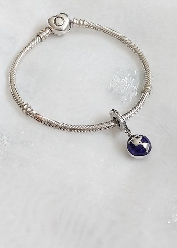 Pandora Açılabilir Kalpli Dünya Charm - Görsel 2