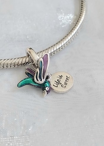 Pandora Sinekkuşu Çift Sallantılı Charm - Görsel 4