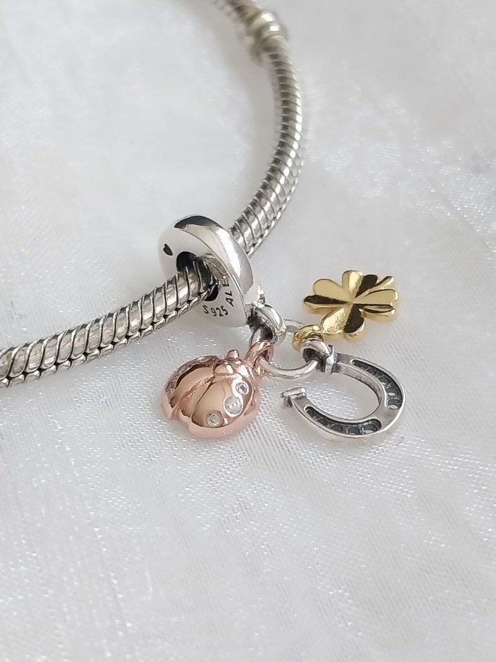 Pandora Uğur Böceği Yonca Atnalı Şans Charm - Görsel 3