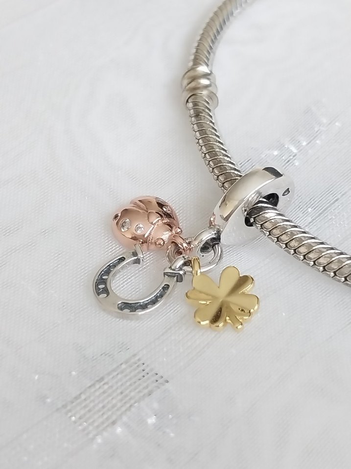 Pandora Uğur Böceği Yonca Atnalı Şans Charm - Görsel 4