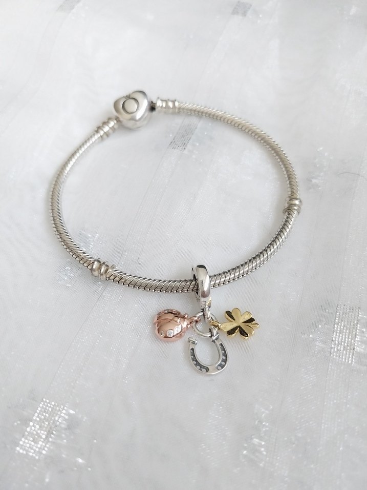 Pandora Uğur Böceği Yonca Atnalı Şans Charm - Görsel 2