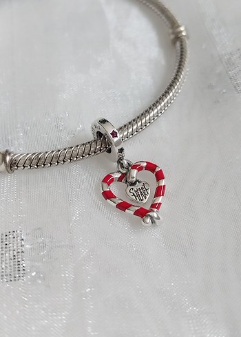 Pandora Çift Baston Şeker Kalpli Charm