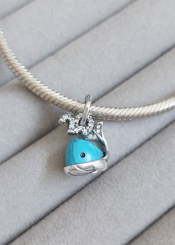 Pandora Turkuaz Renkli Balina Charm - Görsel 3