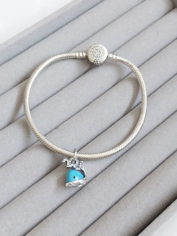 Pandora Turkuaz Renkli Balina Charm - Görsel 2