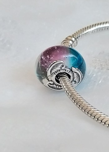 Pandora Çok Renkli Tüy Murano Charm - Görsel 5