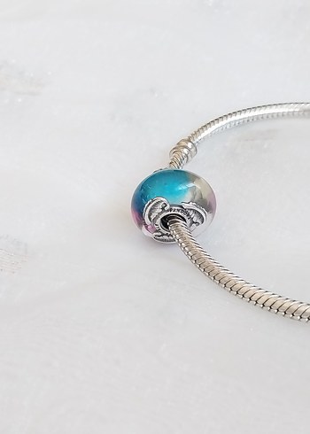 Pandora Çok Renkli Tüy Murano Charm - Görsel 4
