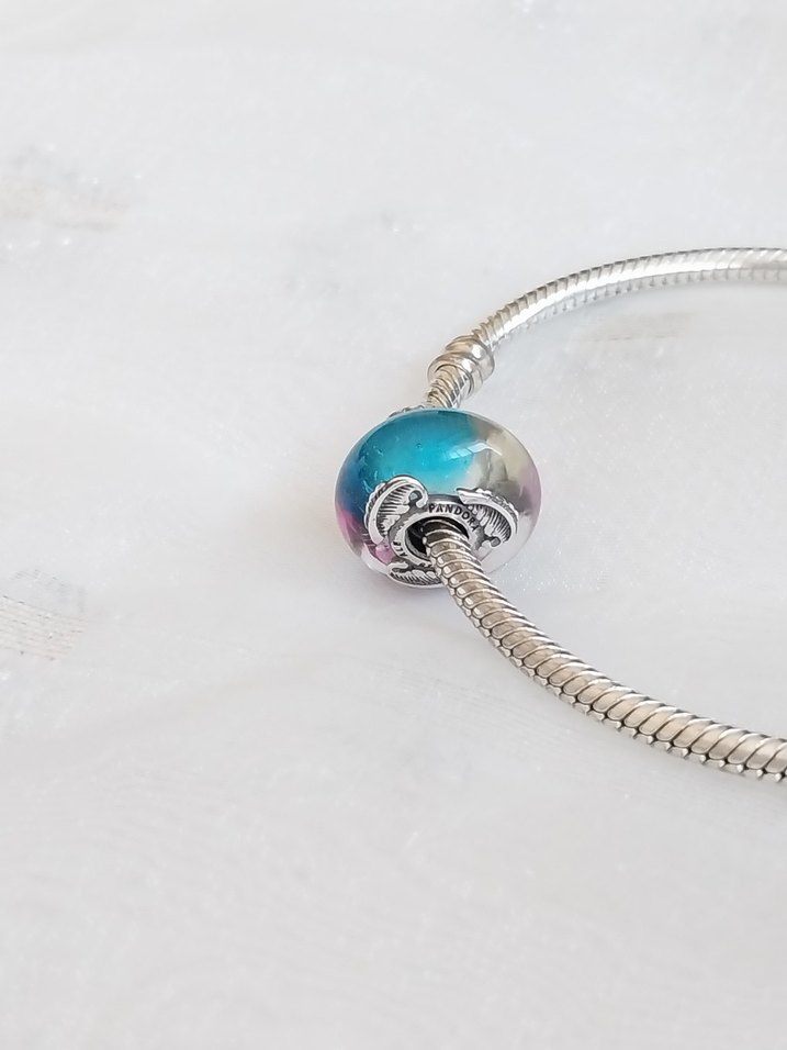 Pandora Çok Renkli Tüy Murano Charm - Görsel 4