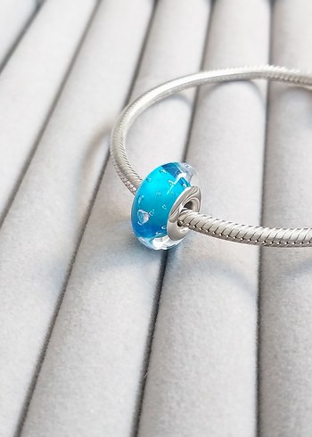 Pandora Kalpli Mavi Murano Charm - Görsel 3