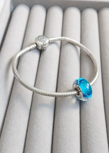 Pandora Kalpli Mavi Murano Charm - Görsel 2