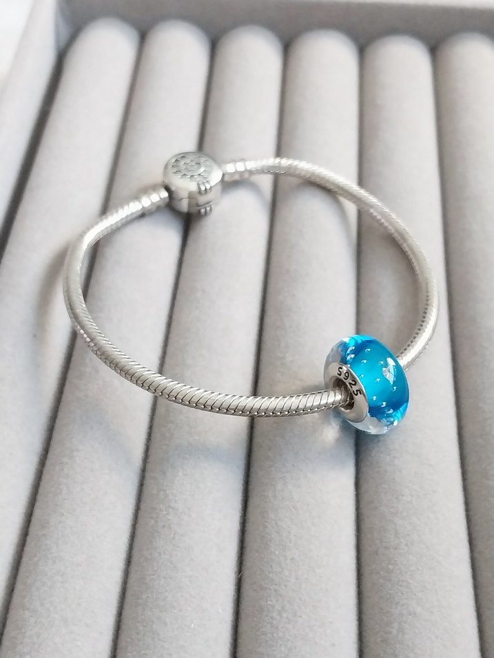 Pandora Kalpli Mavi Murano Charm - Görsel 2