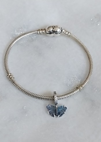 Pandora Mavi Murano Cam Kelebek Charm - Görsel 2