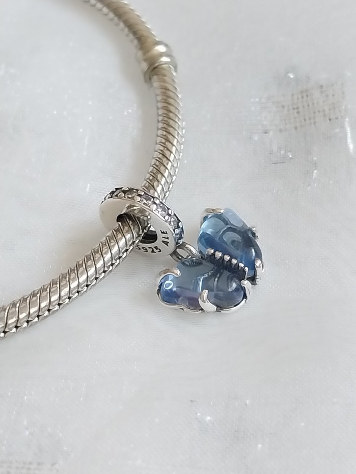 Pandora Mavi Murano Cam Kelebek Charm - Görsel 3