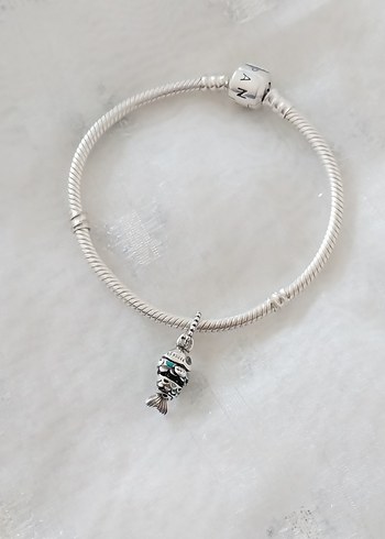 Pandora Pandora Mavi Pullu Balık Charm