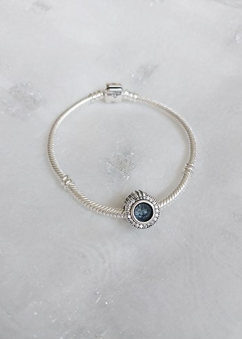 Pandora Pandora Mavi Taşlı Charm