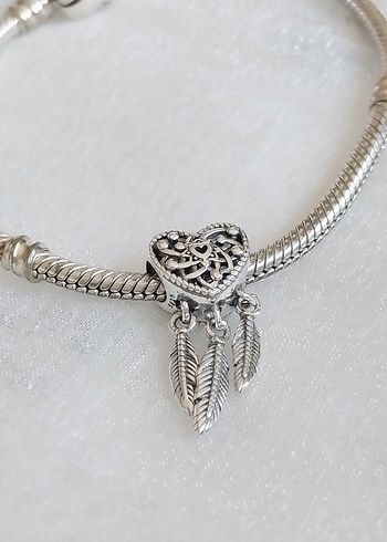 Pandora Kafes İşi Kalp Charm