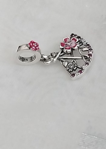 Beden çeşitli Renk Pandora Kiraz Çiçeği Yelpaze Charm