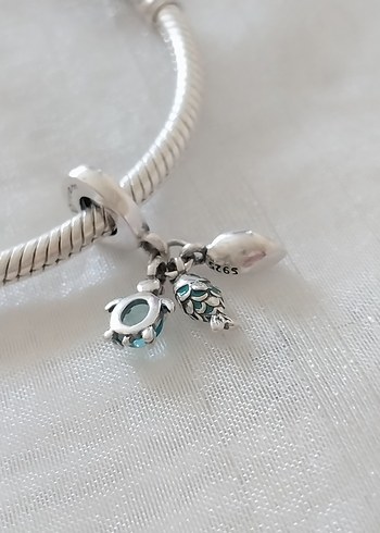 Beden Pandora Balık Kaplumbağa ve Deniz Kabuğu Charm