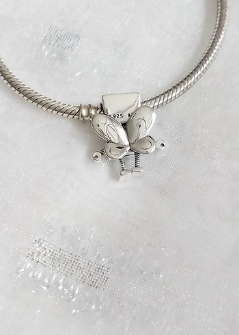  Beden gri Renk Pandora Floral Bella Bot Charm