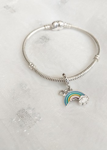 Pandora Pandora Kalpli Bulut ve Gökkuşağı Charm