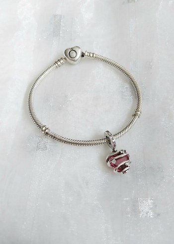 Pandora Pandora Pembe Dangle Kalp Charm