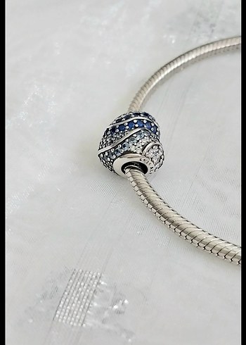 Beden çeşitli Renk Pandora Su Mavisi Kalp Charm