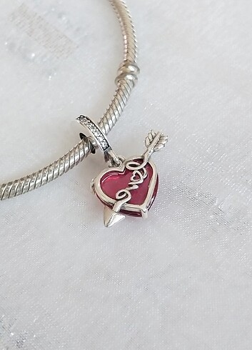 Pandora Pembe Kalpli Love Charm 