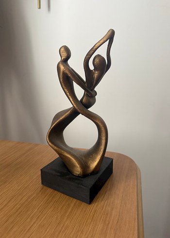 Beden Bronz Kaplama Modern Dans Figürü Biblo