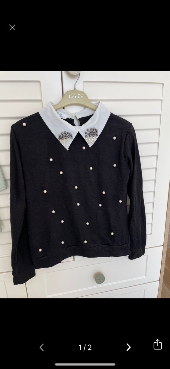 Fırfırlı V Yaka Bej Kadın Gömlek - Görsel 2