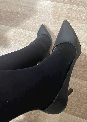 Siyah  Stiletto Topuklu Kadın Ayakkabı - Görsel 2