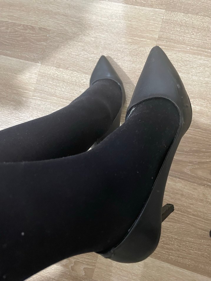 Siyah  Stiletto Topuklu Kadın Ayakkabı - Görsel 2