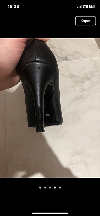38 Beden siyah Renk Stiletto
