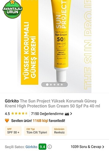 Beden Renk Görkito Güneş Kremi 50ml
