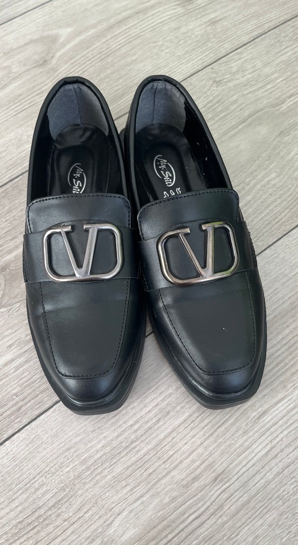 Kadın Siyah Tokalı Blok Topuklu Loafer - Görsel 2