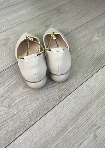 Bej Deri Stiletto Topuklu Kadın Ayakkabı - Görsel 5