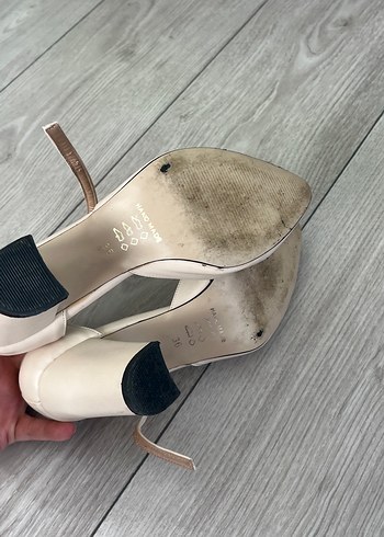 Bej Tokalı Stiletto Kadın Ayakkabı - Görsel 4