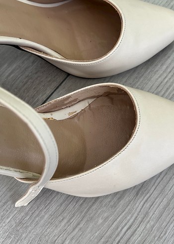 Bej Tokalı Stiletto Kadın Ayakkabı - Görsel 2