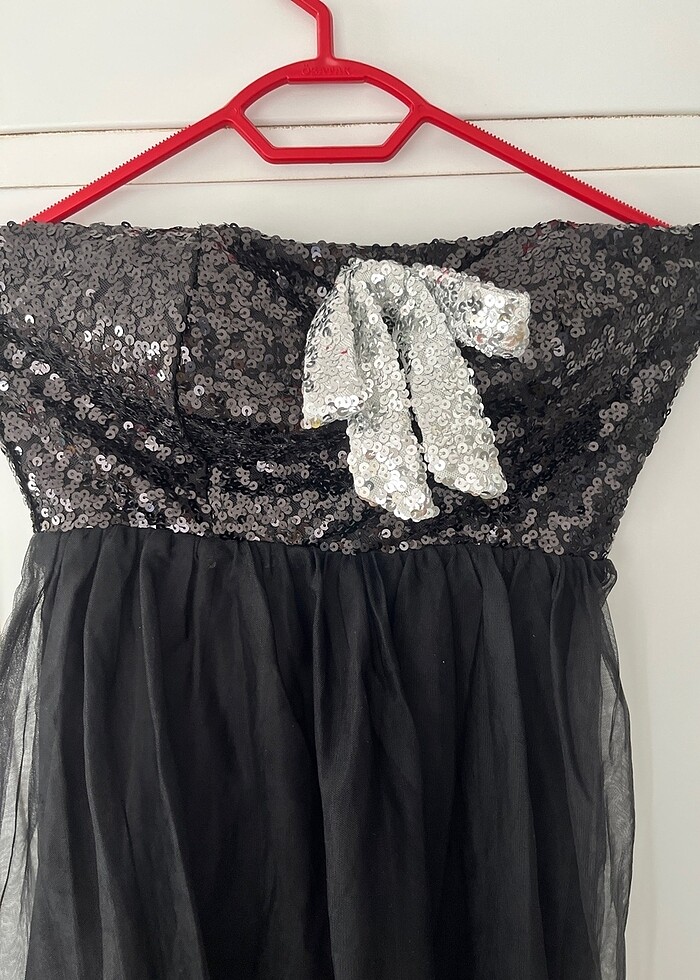 Straplez elbise - Görsel 3