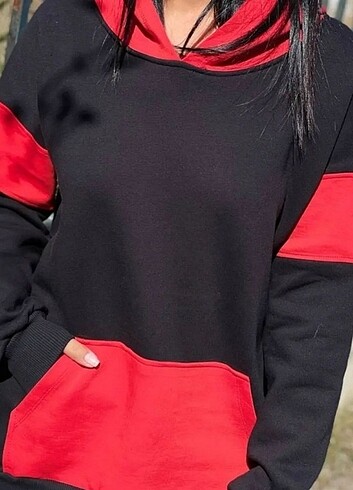 Kapşonlu Sweatshirt 3 iplık şardonlu 