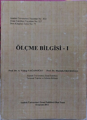 Ölçme bilgisi 1 ve Ölçme bilgisi 1 uygulama ders kitapları 