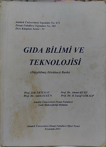 Gıda Bilimi ve Teknolojisi
