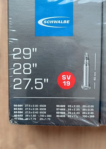 Diğer 2'li set Schwalbe Unisex Sv 19 iç lastik