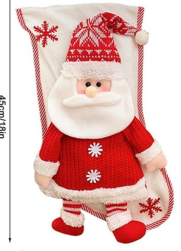  Beden 2 ad. Noel Çorabı, 45,72 cm Uzunluğunda 