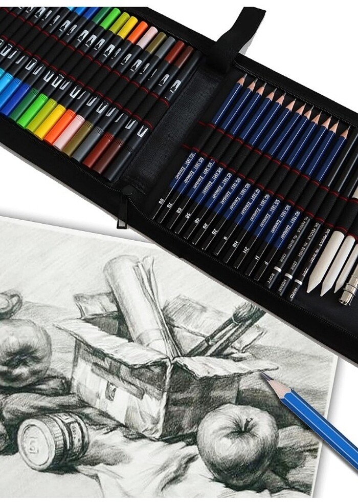 Prof. 45 Parça Eskiz& Boyama Set - Görsel 4