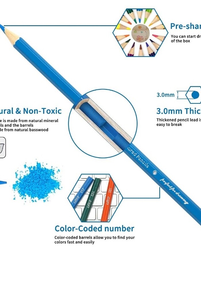 Profesyonel Yağ Bazlı 72 Renk Boya Seti - Görsel 4