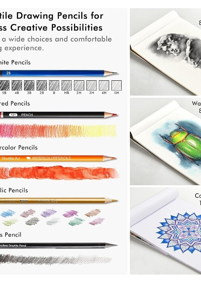 Profesyonel 103 Parça Boyama&Çizim Seti - Görsel 3