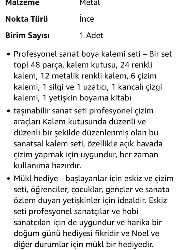 48 Parça Boyama & Eskiz Kalemleri Seti  - Görsel 5