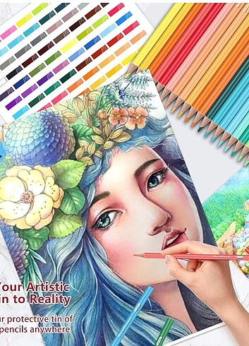 Prof. 72 Renk , Kuru Boya Kalemleri  - Görsel 6