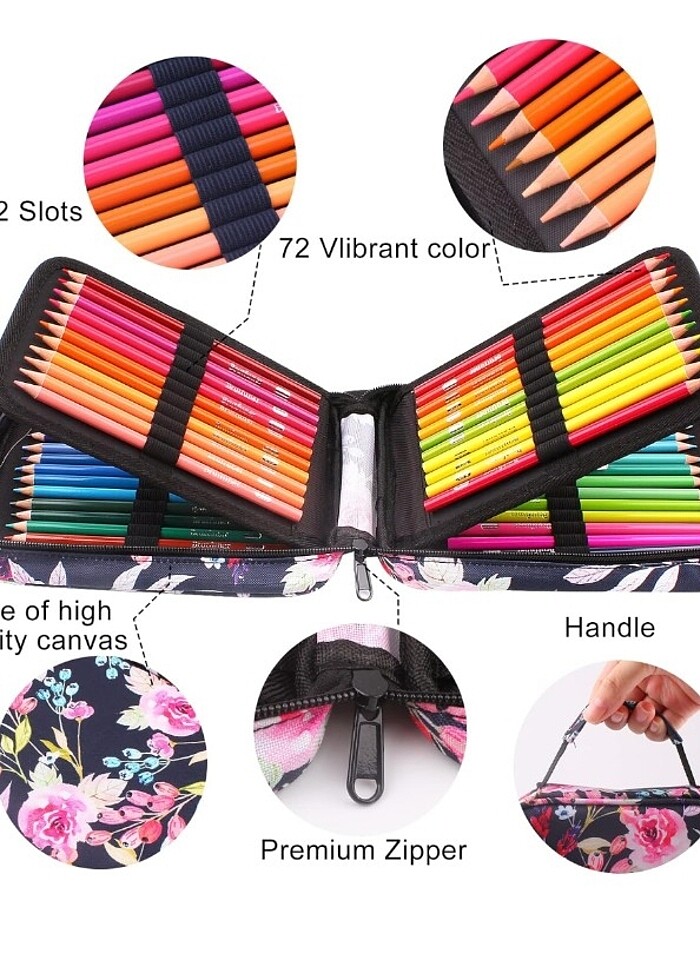 Prof. 72 Renk , Kuru Boya Kalemleri  - Görsel 2