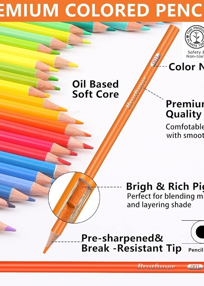 Prof. 72 Renk , Kuru Boya Kalemleri  - Görsel 3